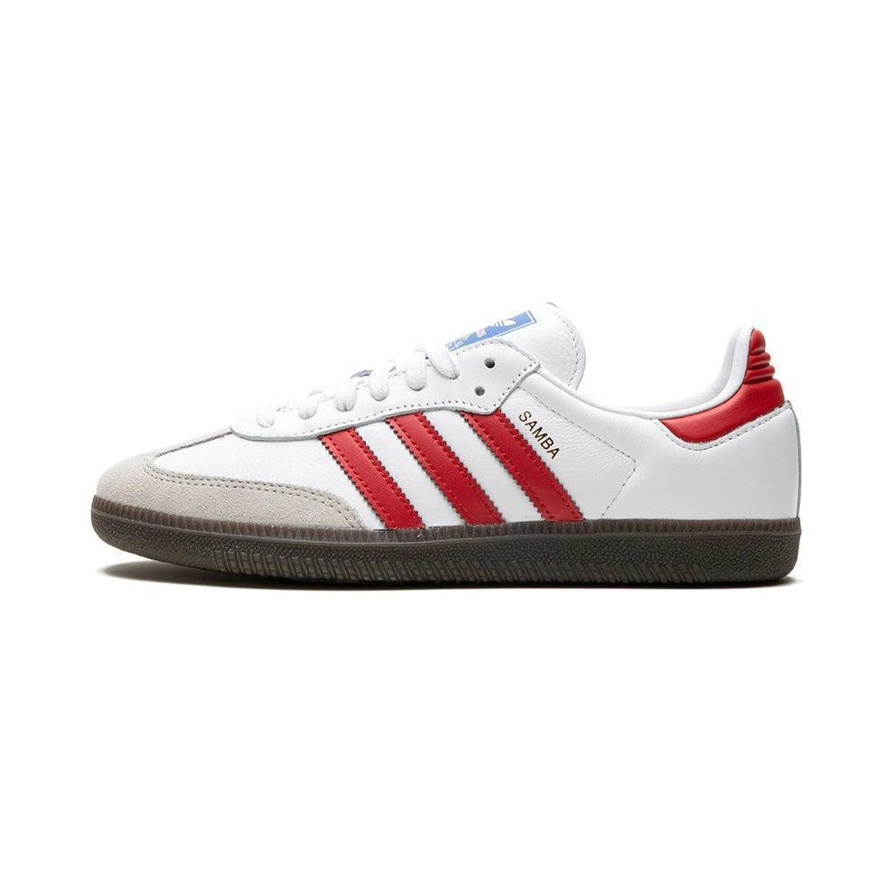 Adidas Samba OG "White / Better Scarlet" - ClaoukyShoes