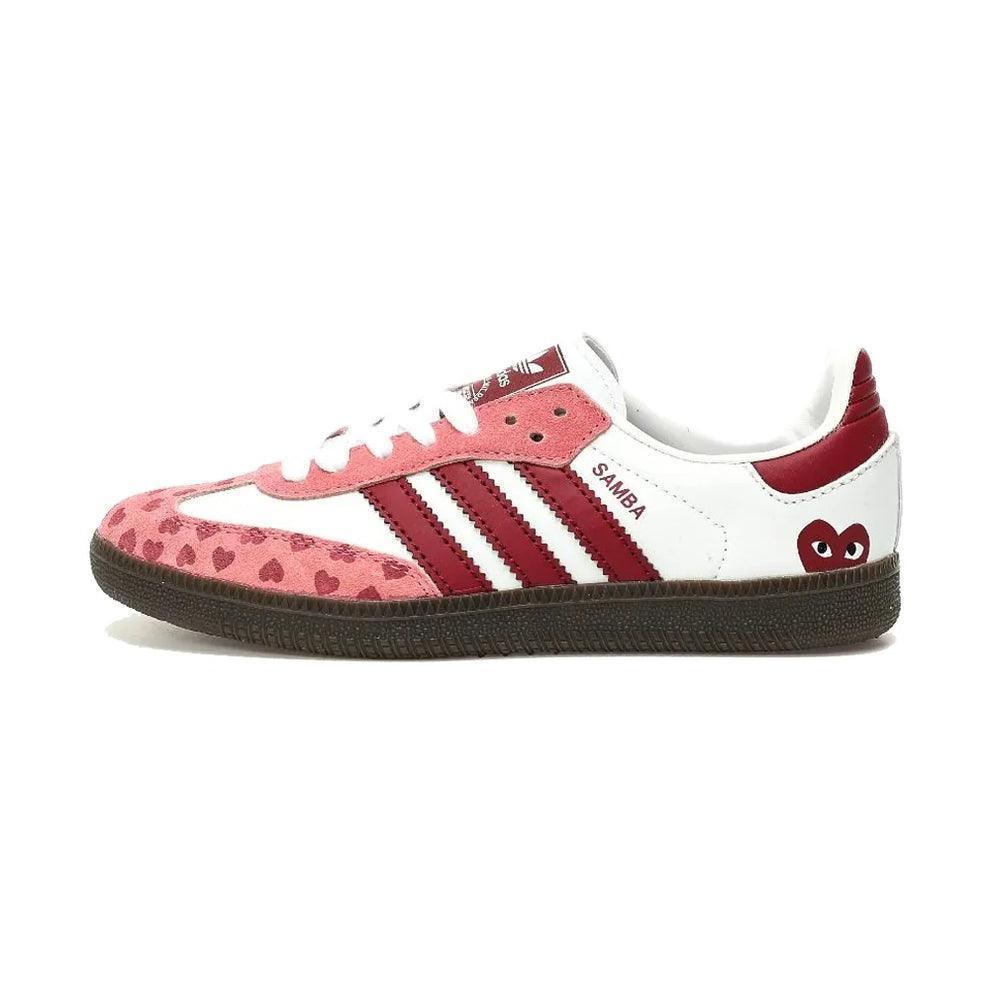 Adidas Samba x CDG "Red Pink Cloud White Brown" - ClaoukyShoes