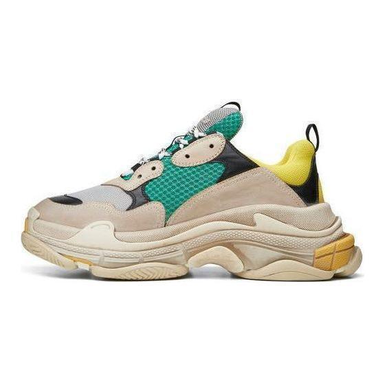 Balenciaga Triple S green/yellow - ClaoukyShoes