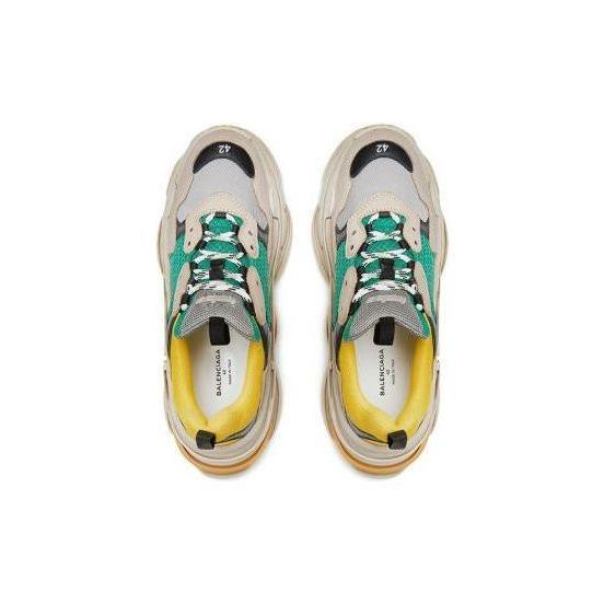 Balenciaga Triple S green/yellow - ClaoukyShoes