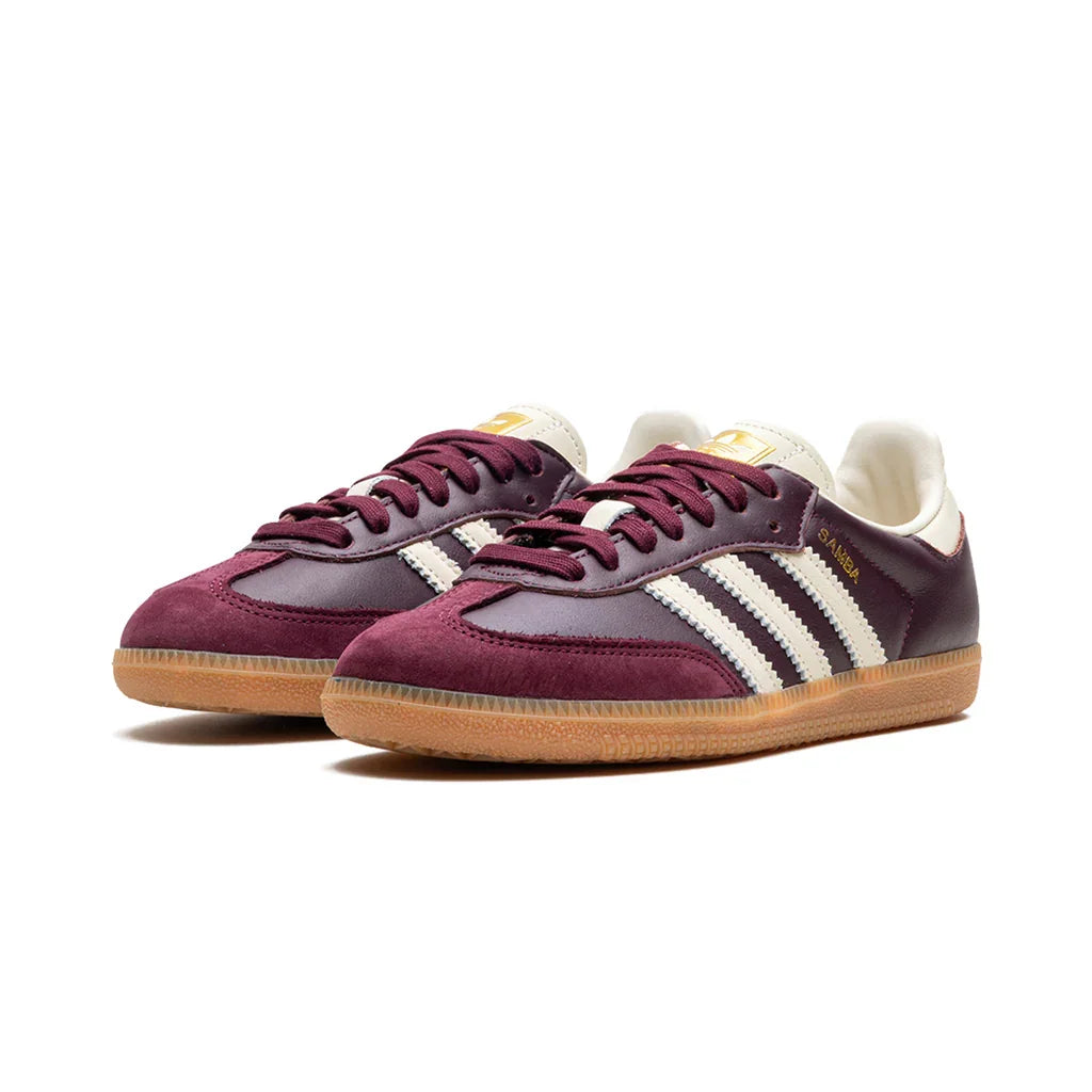 Adidas Samba "Maroon / Cream White" - ClaoukyShoes