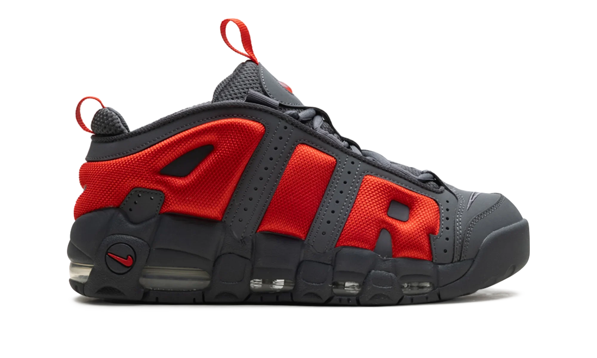 Air More Uptempo Low "Dark Grey Light Crimson"