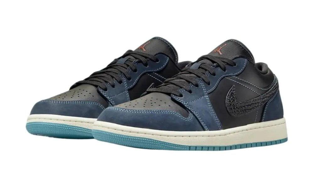 Air Jordan 1 Low "Black Dark Obsidian" - ClaoukyShoes