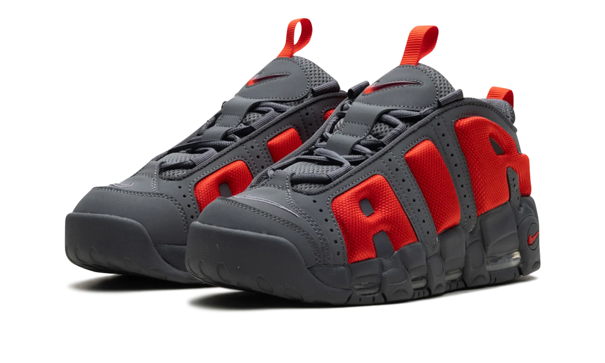 Air More Uptempo Low "Dark Grey Light Crimson"