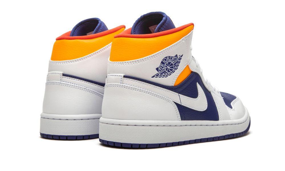 AIR JORDAN 1 MID "Royal Blue / Laser Orange" - ClaoukyShoes