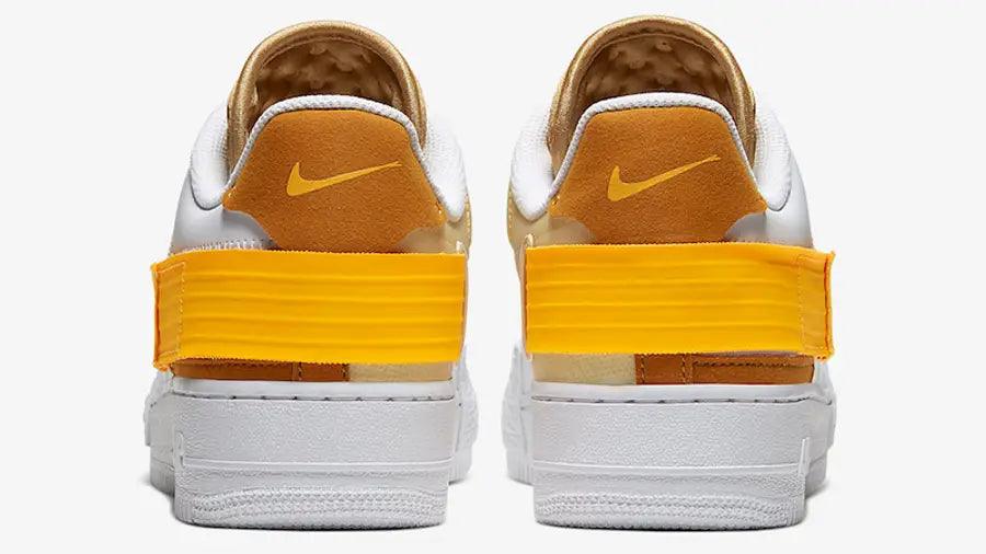 Air Force 1 Low Drop Type White Gold Yellow - ClaoukyShoes