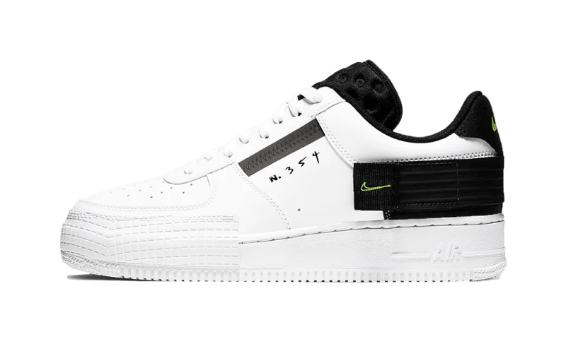 Air Force 1 Low Drop Type White Black Volt - ClaoukyShoes