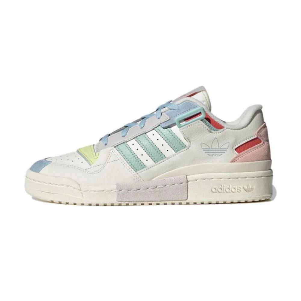 Adidas Forum Low Exhibit White-Pink-Blue - ClaoukyShoes