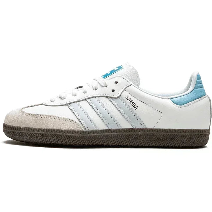 Adidas Samba OG Core White Halo Blue - ClaoukyShoes