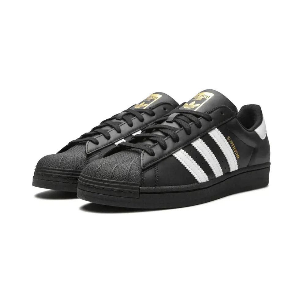 Adidas Superstar Core Black White Gold Metallic - ClaoukyShoes