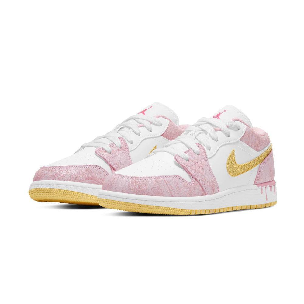 Air Jordan 1 Low SE GS "Paint Drip" - ClaoukyShoes