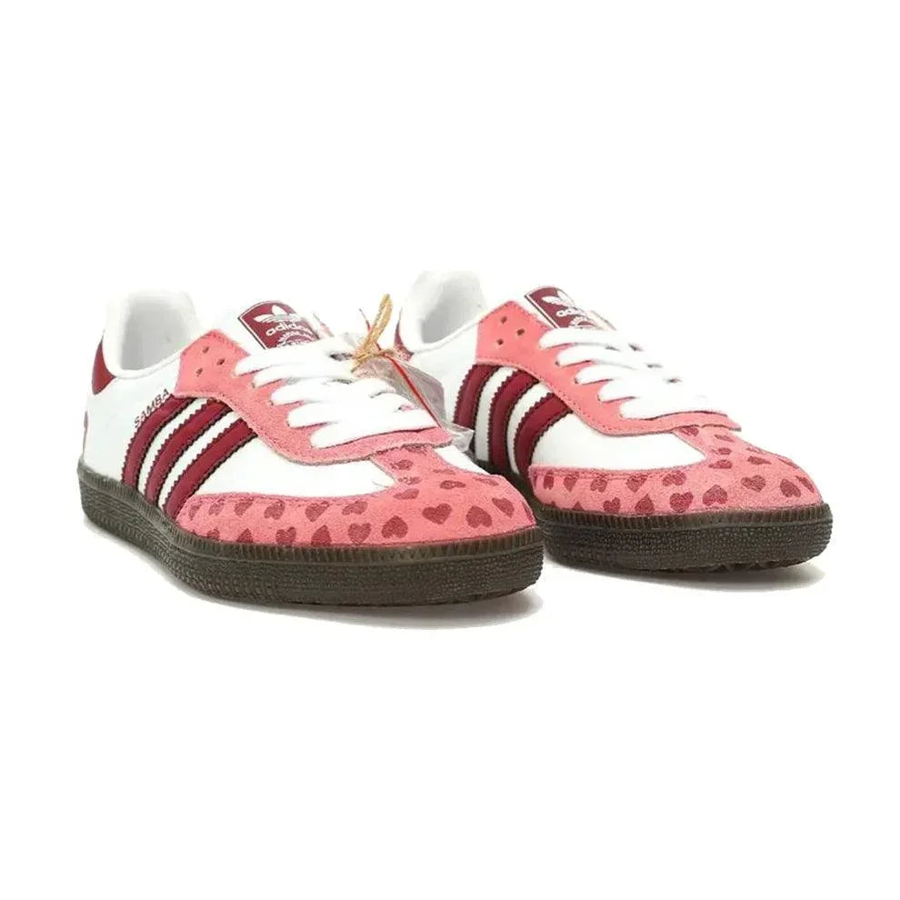 Adidas Samba x CDG "Red Pink Cloud White Brown" - ClaoukyShoes