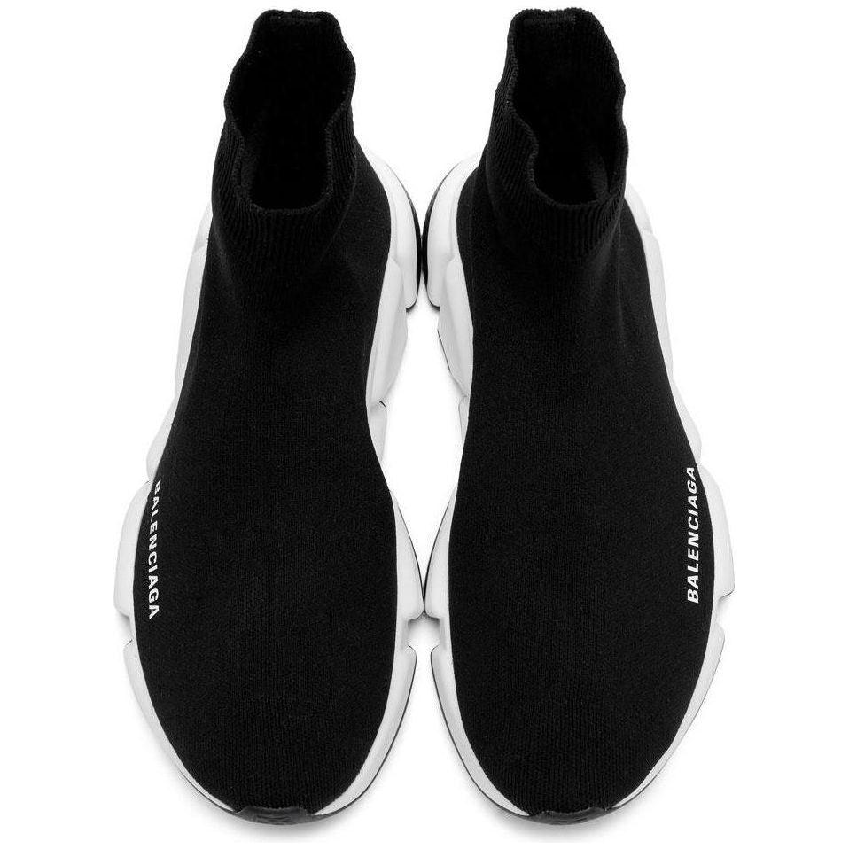 Balenciaga Speed Trainer Black White - ClaoukyShoes