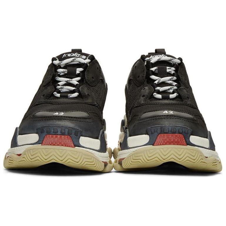 Balenciaga Triple S Black White Red - ClaoukyShoes