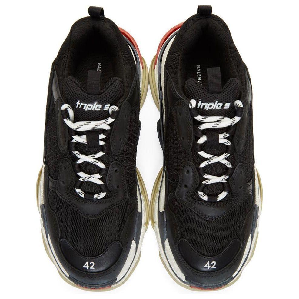 Balenciaga Triple S Black White Red - ClaoukyShoes