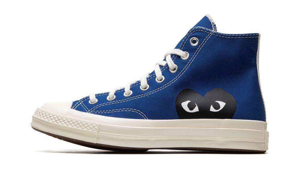 Converse Chuck Taylor All-Star 70s Hi Comme des Garçons PLAY Blue Quartz - ClaoukyShoes