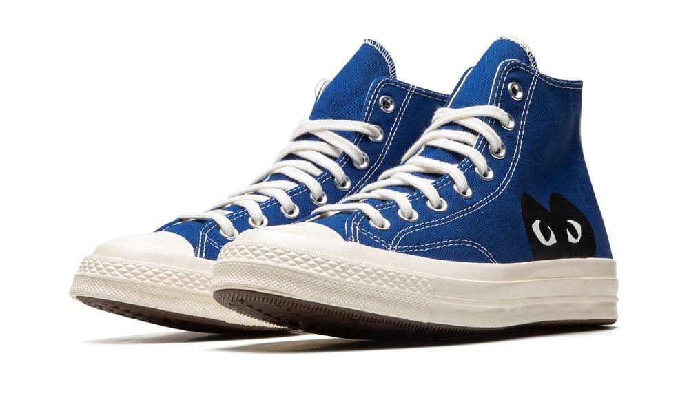 Converse Chuck Taylor All-Star 70s Hi Comme des Garçons PLAY Blue Quartz - ClaoukyShoes