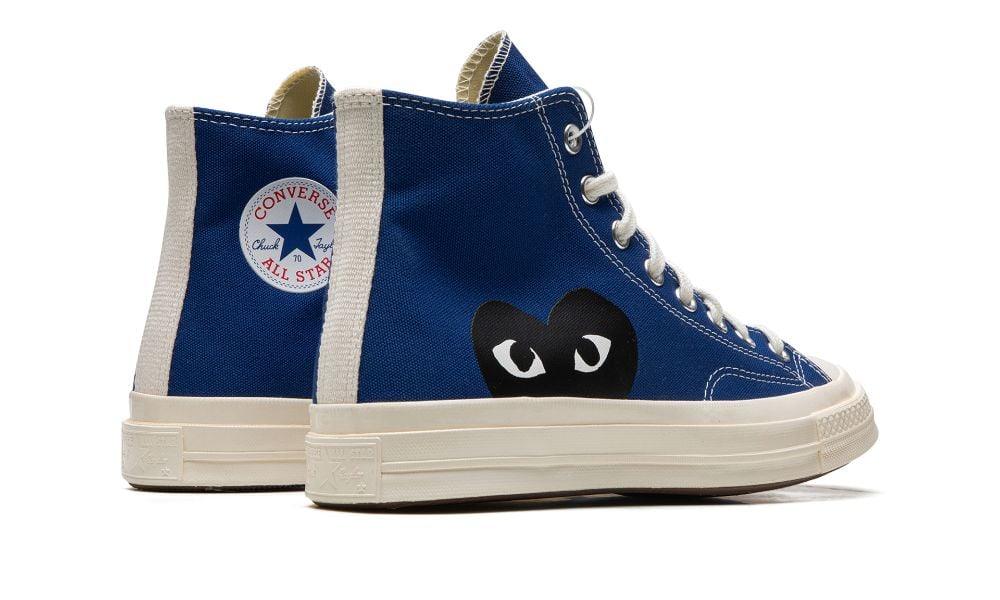 Converse Chuck Taylor All-Star 70s Hi Comme des Garçons PLAY Blue Quartz - ClaoukyShoes