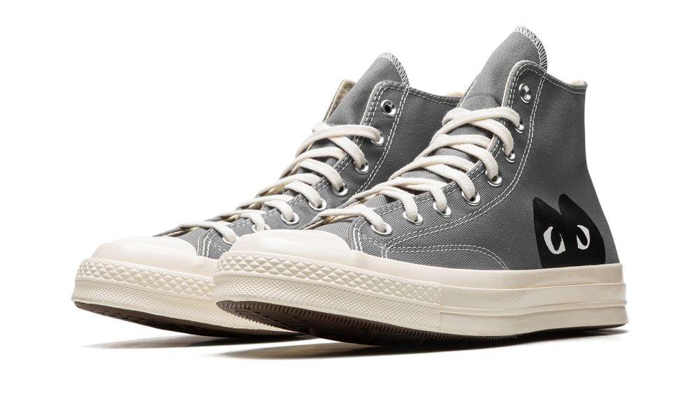 Chuck Taylor All-Star 70s Hi Comme des Garçons PLAY Steel Grey - ClaoukyShoes