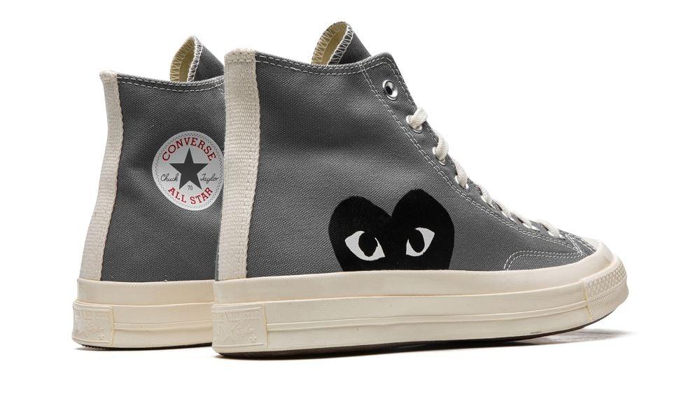 Chuck Taylor All-Star 70s Hi Comme des Garçons PLAY Steel Grey - ClaoukyShoes