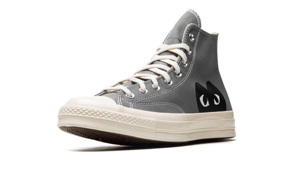 Chuck Taylor All-Star 70s Hi Comme des Garçons PLAY Steel Grey - ClaoukyShoes