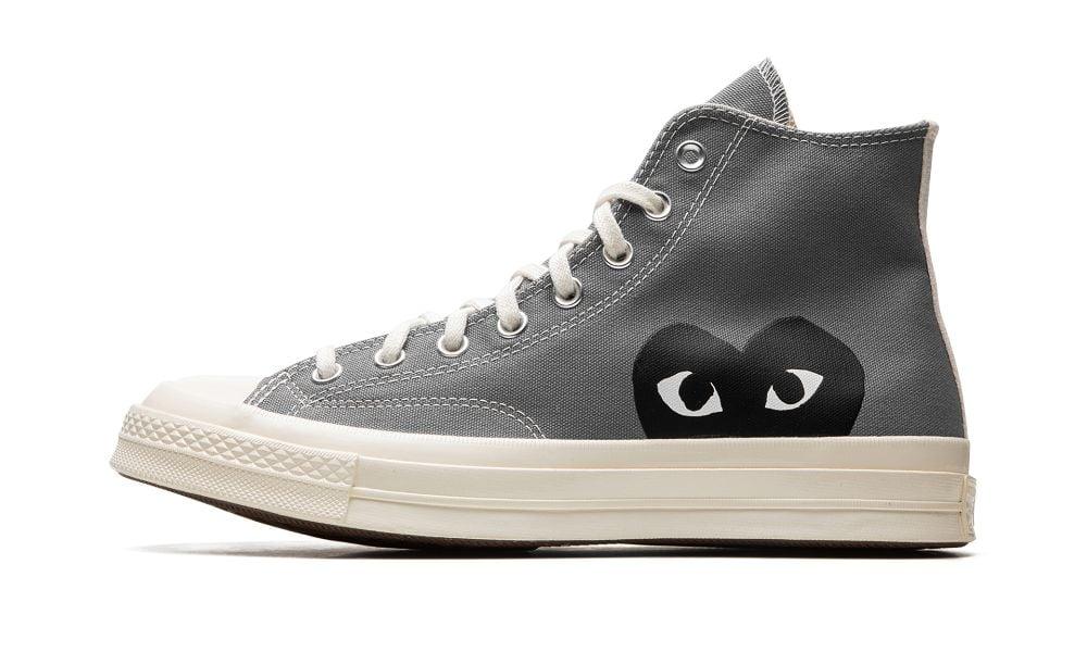 Chuck Taylor All-Star 70s Hi Comme des Garçons PLAY Steel Grey - ClaoukyShoes