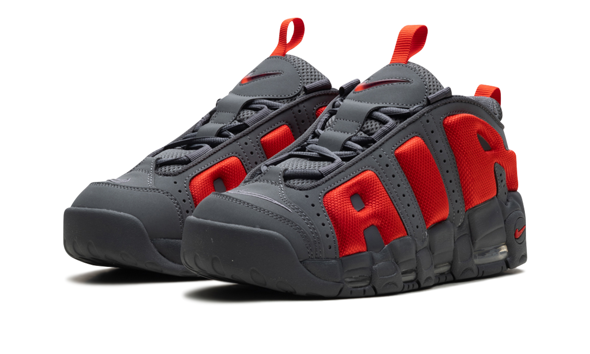 Air More Uptempo Low "Dark Grey Light Crimson"