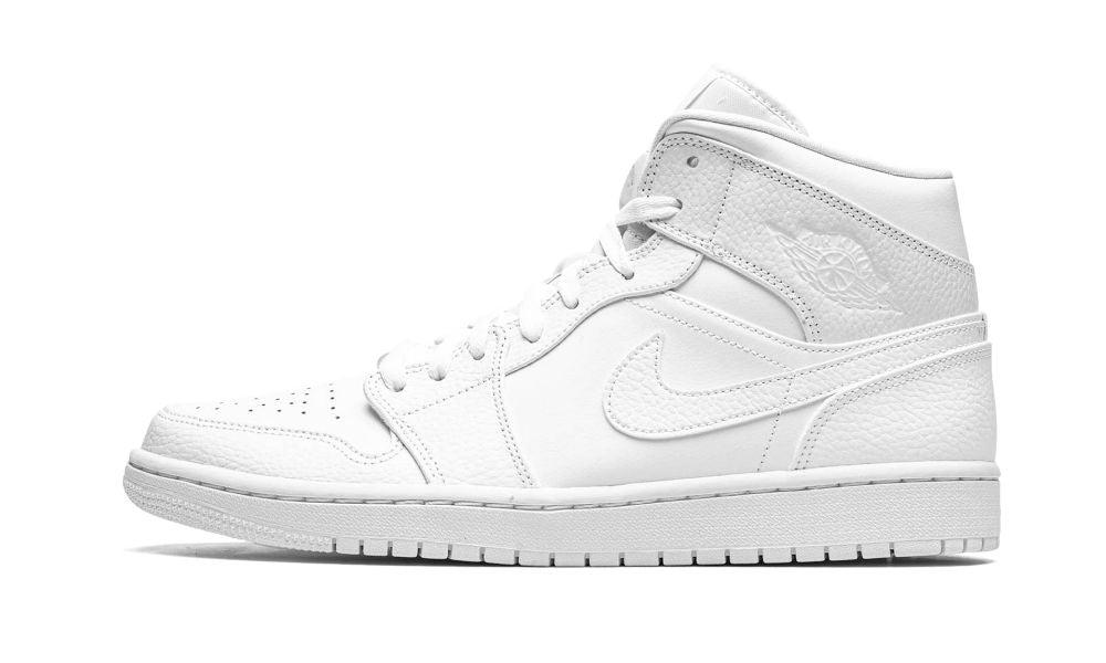 AIR JORDAN 1 MID "Triple White" - ClaoukyShoes