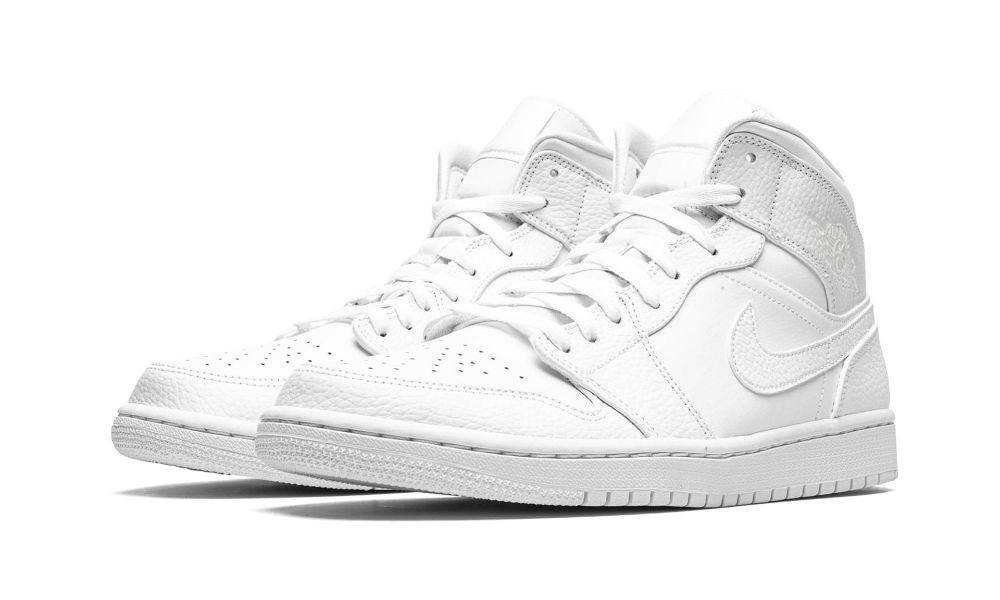 AIR JORDAN 1 MID "Triple White" - ClaoukyShoes