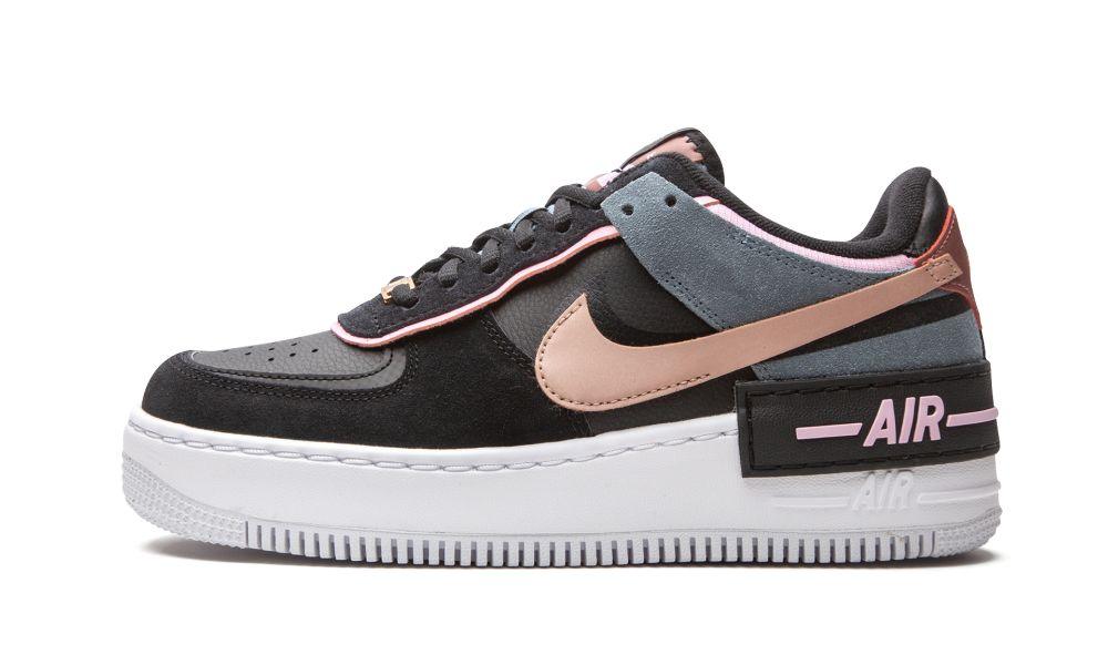 WMNS AIR FORCE 1 SHADOW "Black / Light Arctic Pink" - ClaoukyShoes