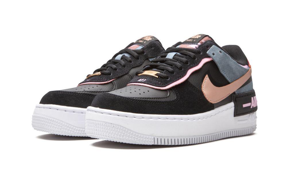 WMNS AIR FORCE 1 SHADOW "Black / Light Arctic Pink" - ClaoukyShoes