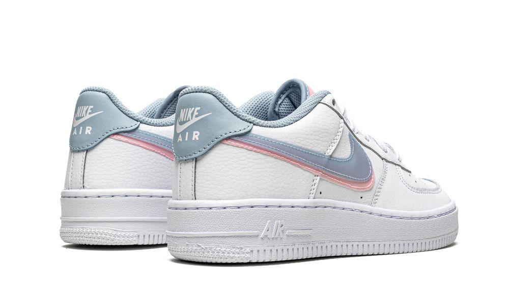 AIR FORCE 1 LV8 GS "Double Swoosh - White / Blue / Pink" - ClaoukyShoes