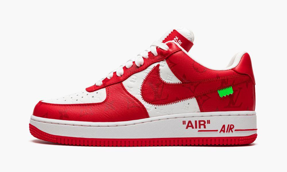 LOUIS VUITTON AIR FORCE 1 LOW "Virgil Abloh - White/Red" - ClaoukyShoes