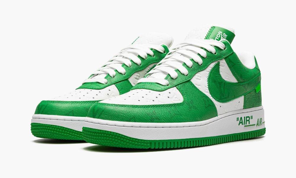 LOUIS VUITTON AIR FORCE 1 LOW "Virgil Abloh - White/Green" - ClaoukyShoes