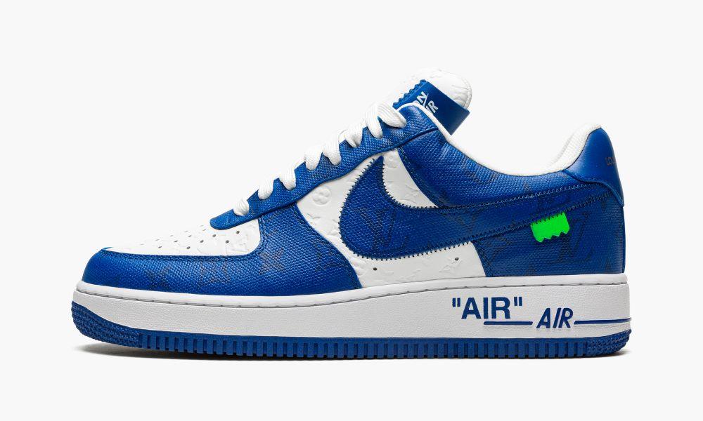 LOUIS VUITTON AIR FORCE 1 LOW "Virgil Abloh - White/Blue" - ClaoukyShoes