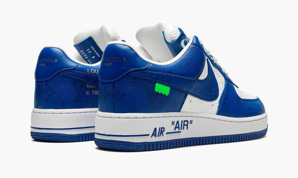 LOUIS VUITTON AIR FORCE 1 LOW "Virgil Abloh - White/Blue" - ClaoukyShoes