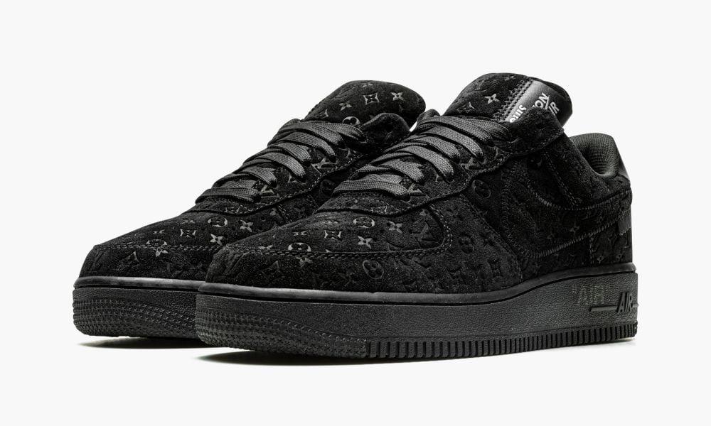 LOUIS VUITTON AIR FORCE 1 LOW "Virgil Abloh - BLACK/BLACK" - ClaoukyShoes