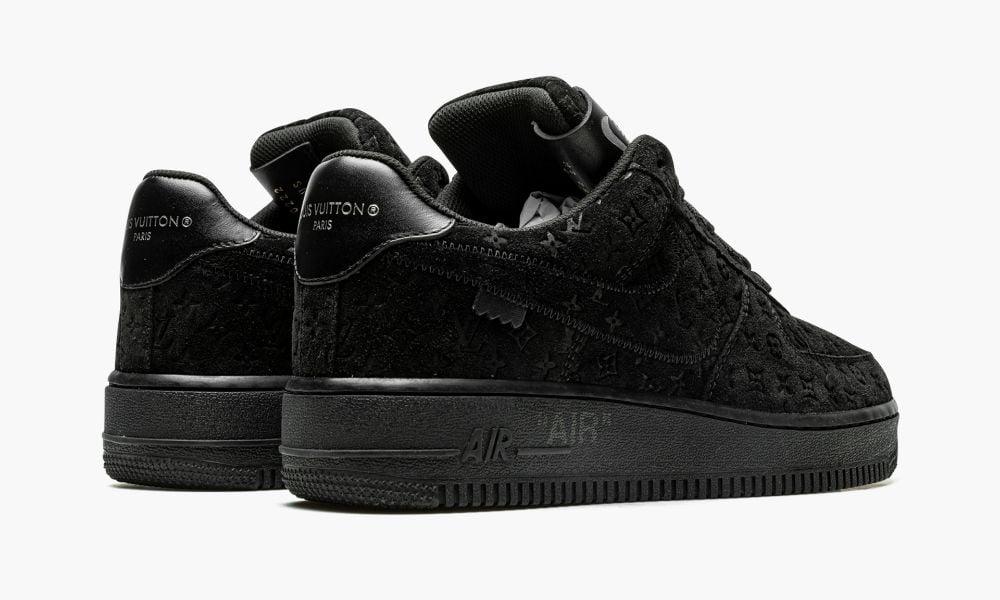 LOUIS VUITTON AIR FORCE 1 LOW "Virgil Abloh - BLACK/BLACK" - ClaoukyShoes