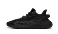 Basket noire Yeezy Boost 350 V2, maille texturée et semelle épaisse, tendance streetwear