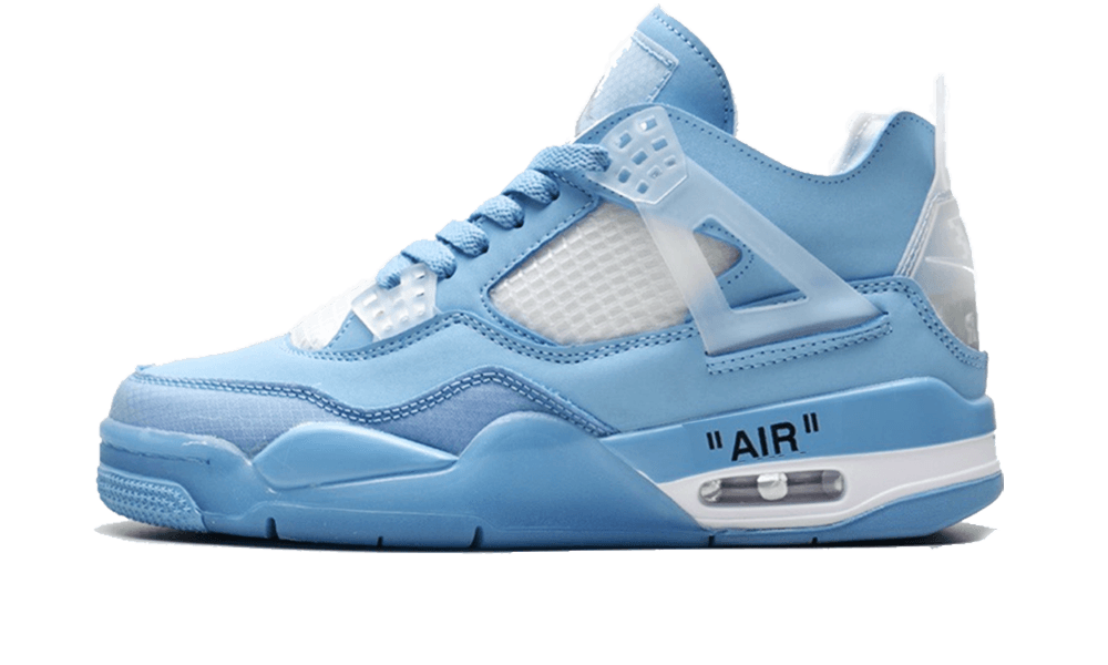 Air Jordan 4 Retro Off-White Blue - ClaoukyShoes