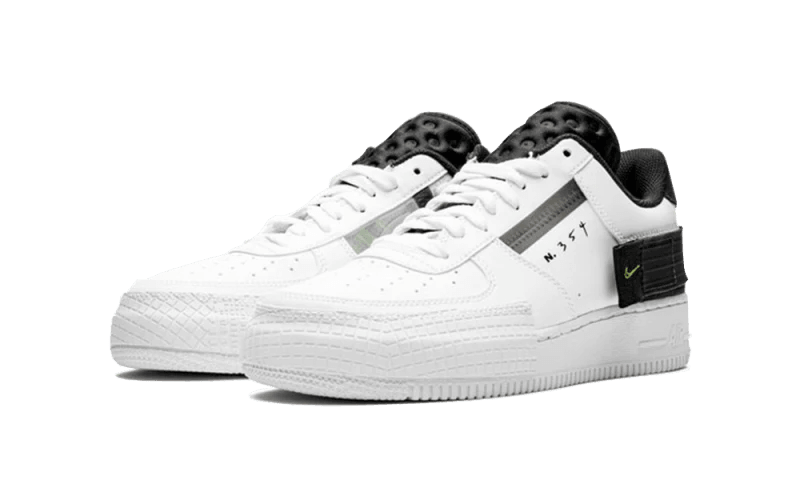 Air Force 1 Low Drop Type White Black Volt - ClaoukyShoes