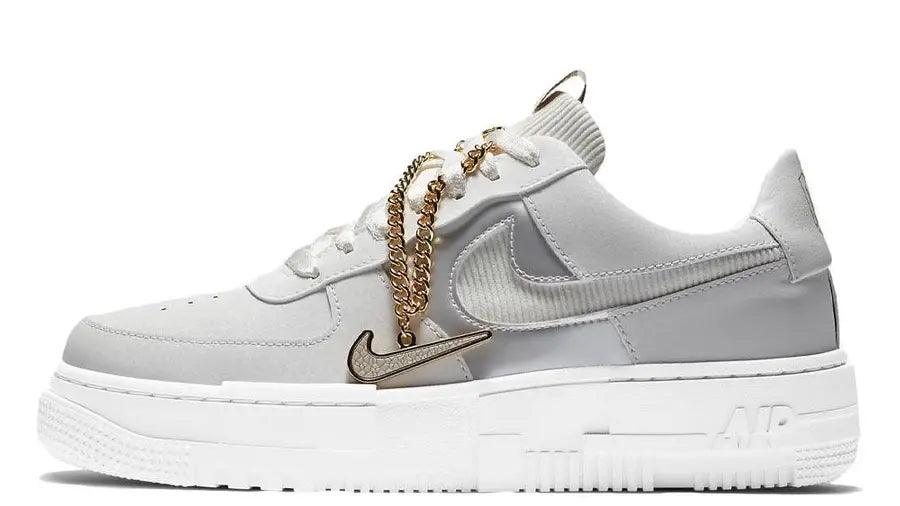 Air Force 1 Pixel Grey Gold Chain - ClaoukyShoes