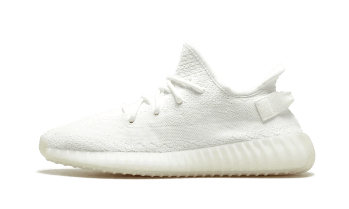 Baskets blanches Yeezy 350 V2 à tige en maille, semelle épaisse, style moderne adulte