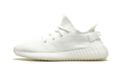 Baskets blanches Yeezy 350 V2 à tige en maille, semelle épaisse, style moderne adulte
